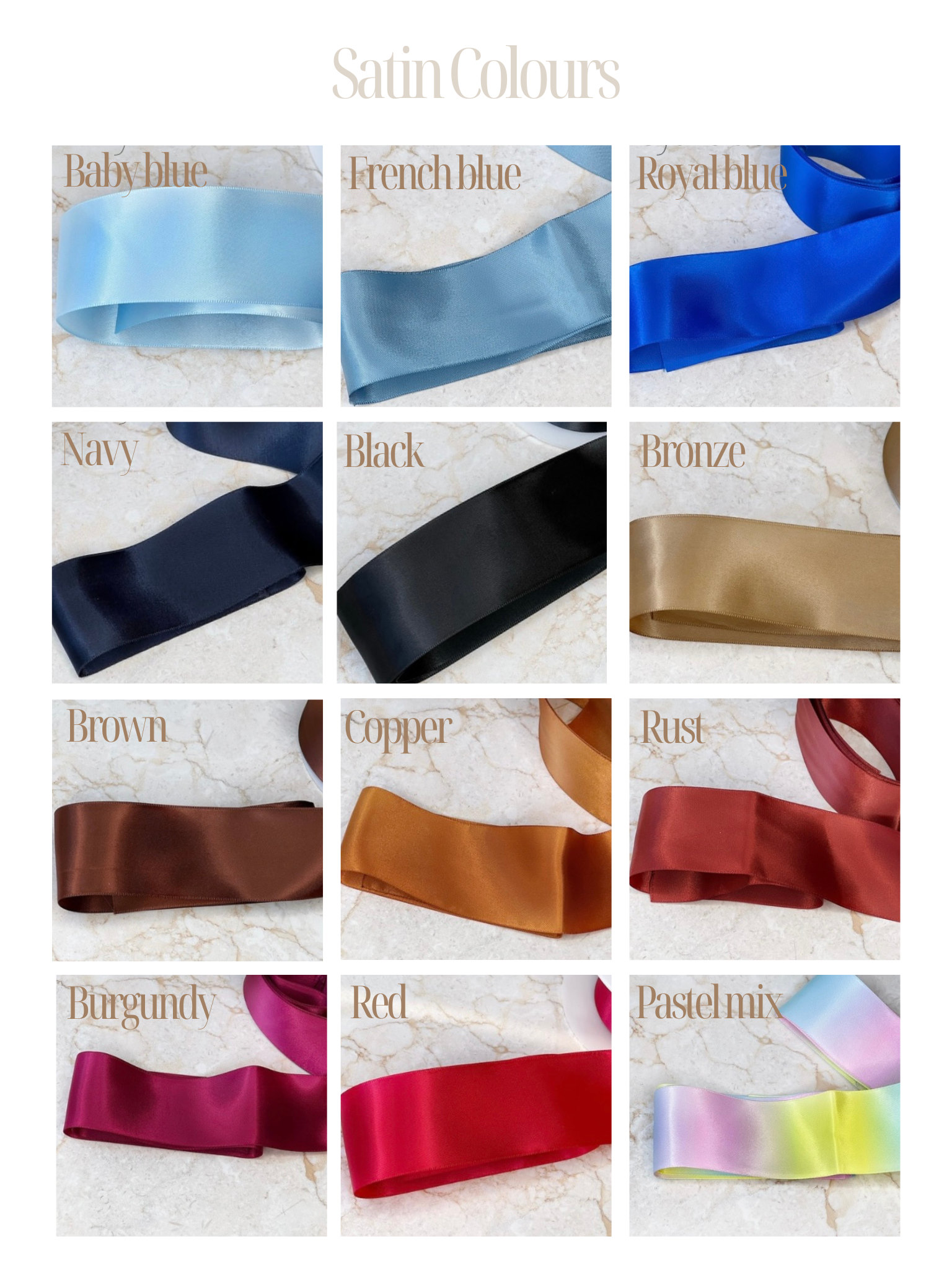 Customise Your Own Satin Bebe Baby Bows