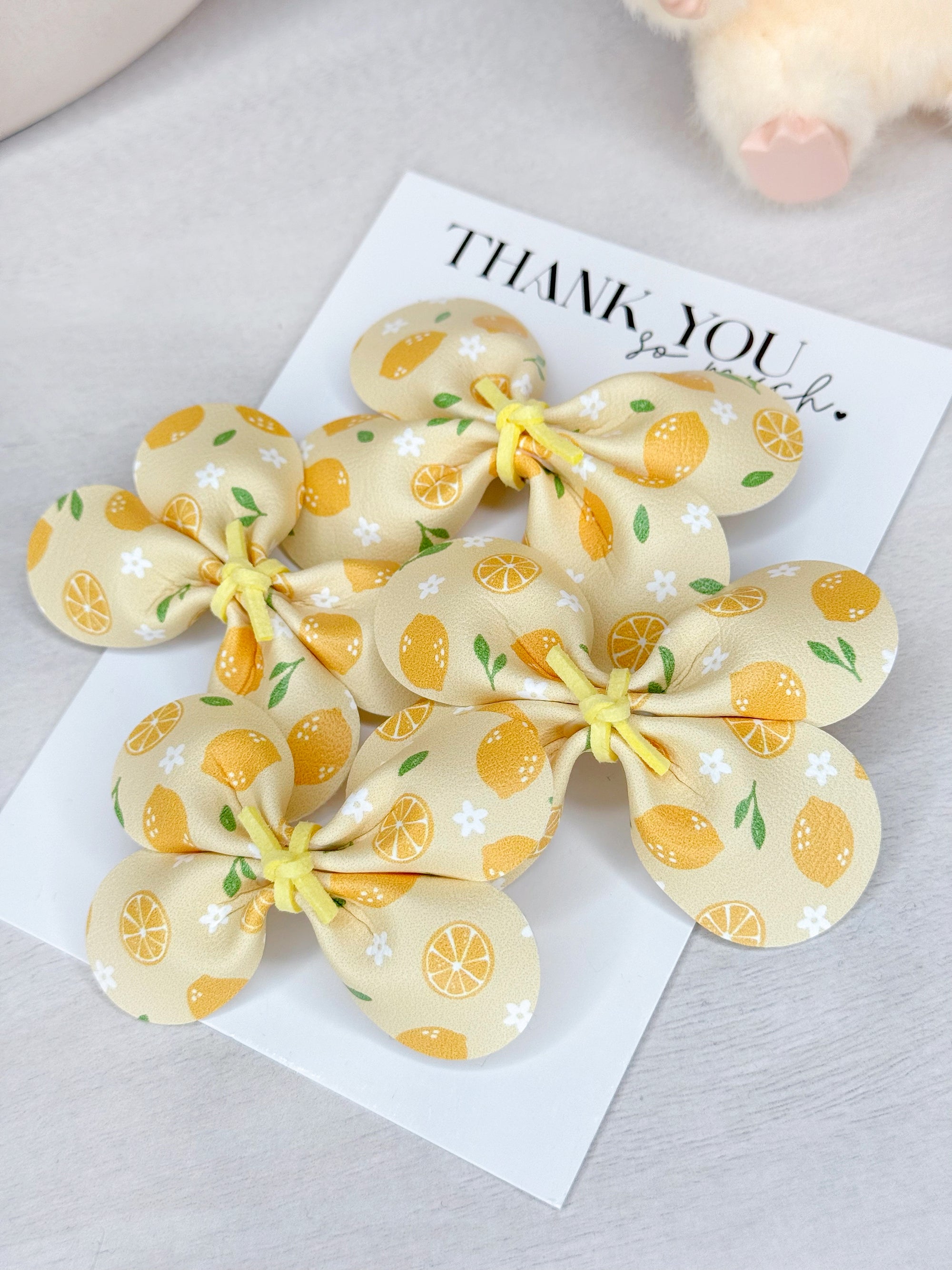Lemon Sorbet Baby Bow