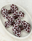 Cow Print Mini Capri & Prinny Baby Bows