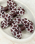 Cow Print Mini Capri & Prinny Baby Bows