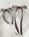 Cow Print Florence Tassel Bow