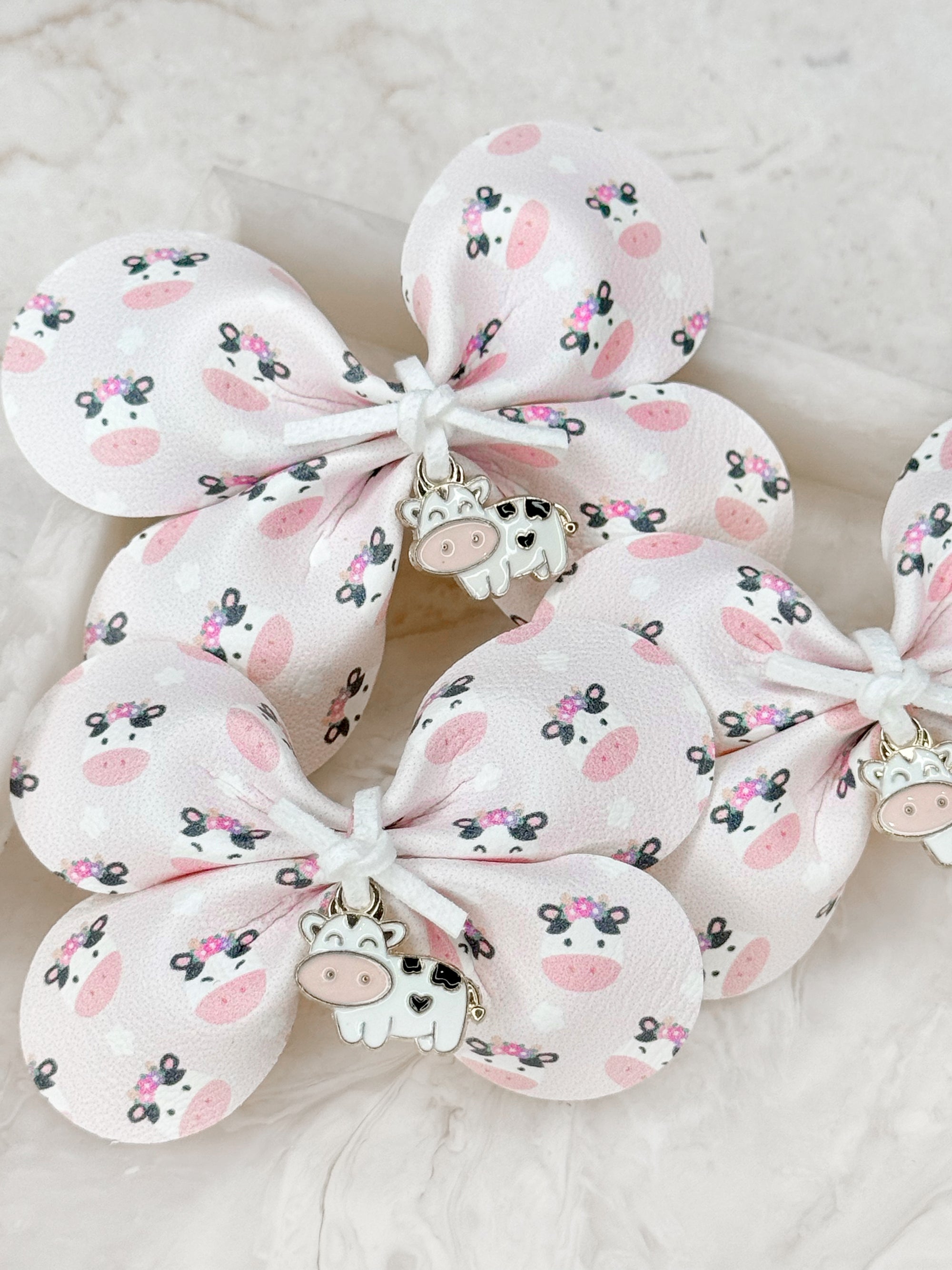 Cuddly Cow Baby Bow