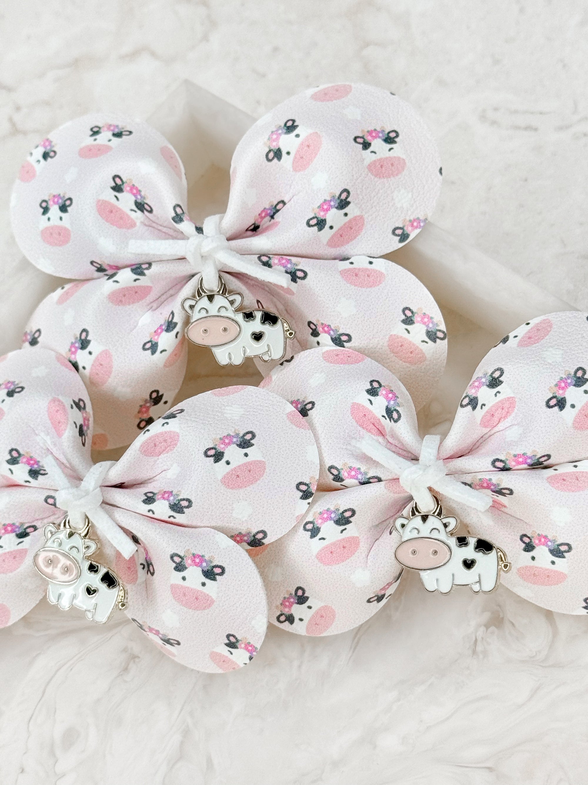 Cuddly Cow Baby Bow