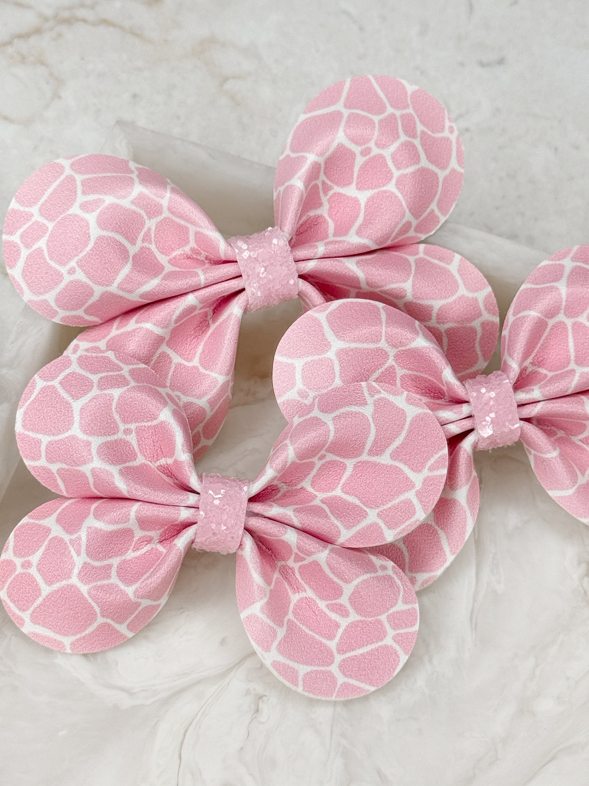Giraffe Print Baby Bow