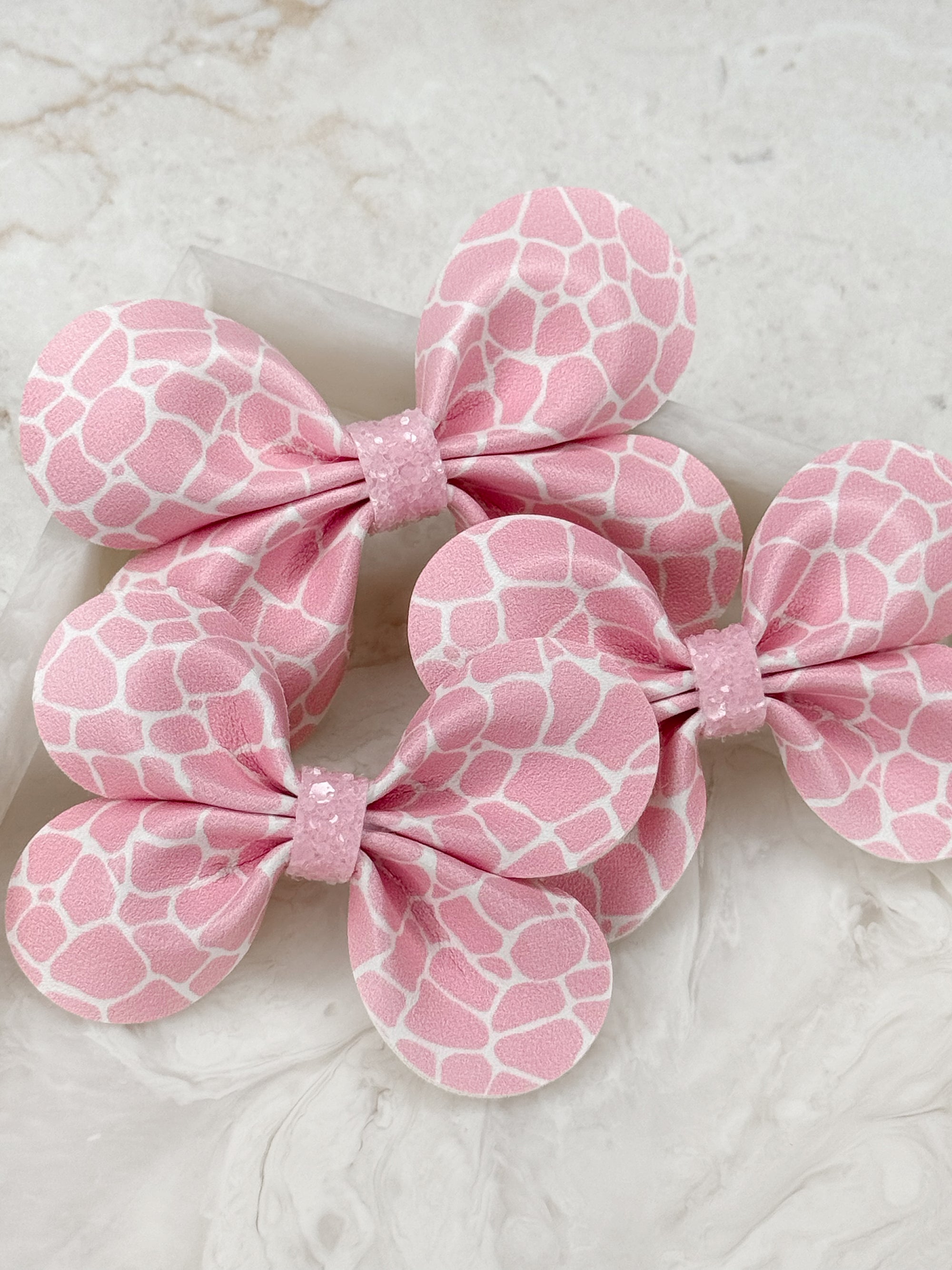Giraffe Print Baby Bow