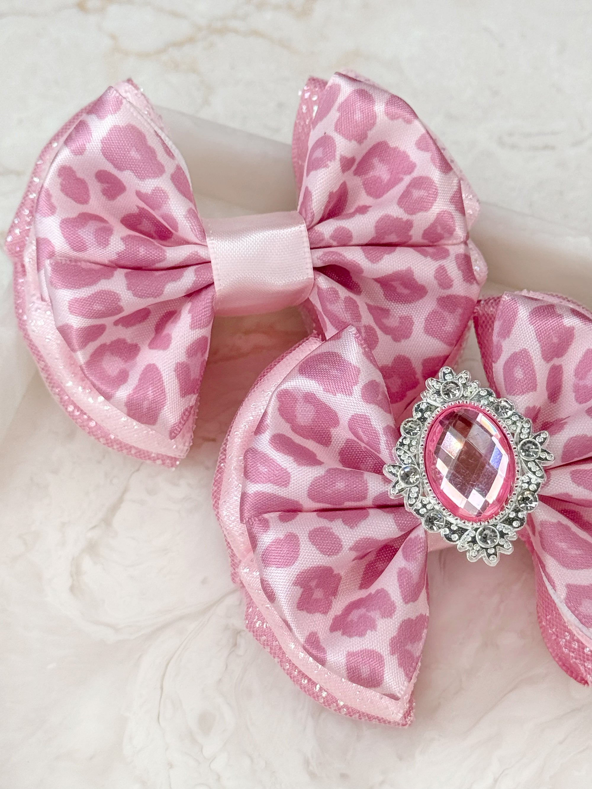 Pink Leopard Capri Baby Bow