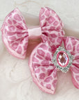 Pink Leopard Capri Baby Bow