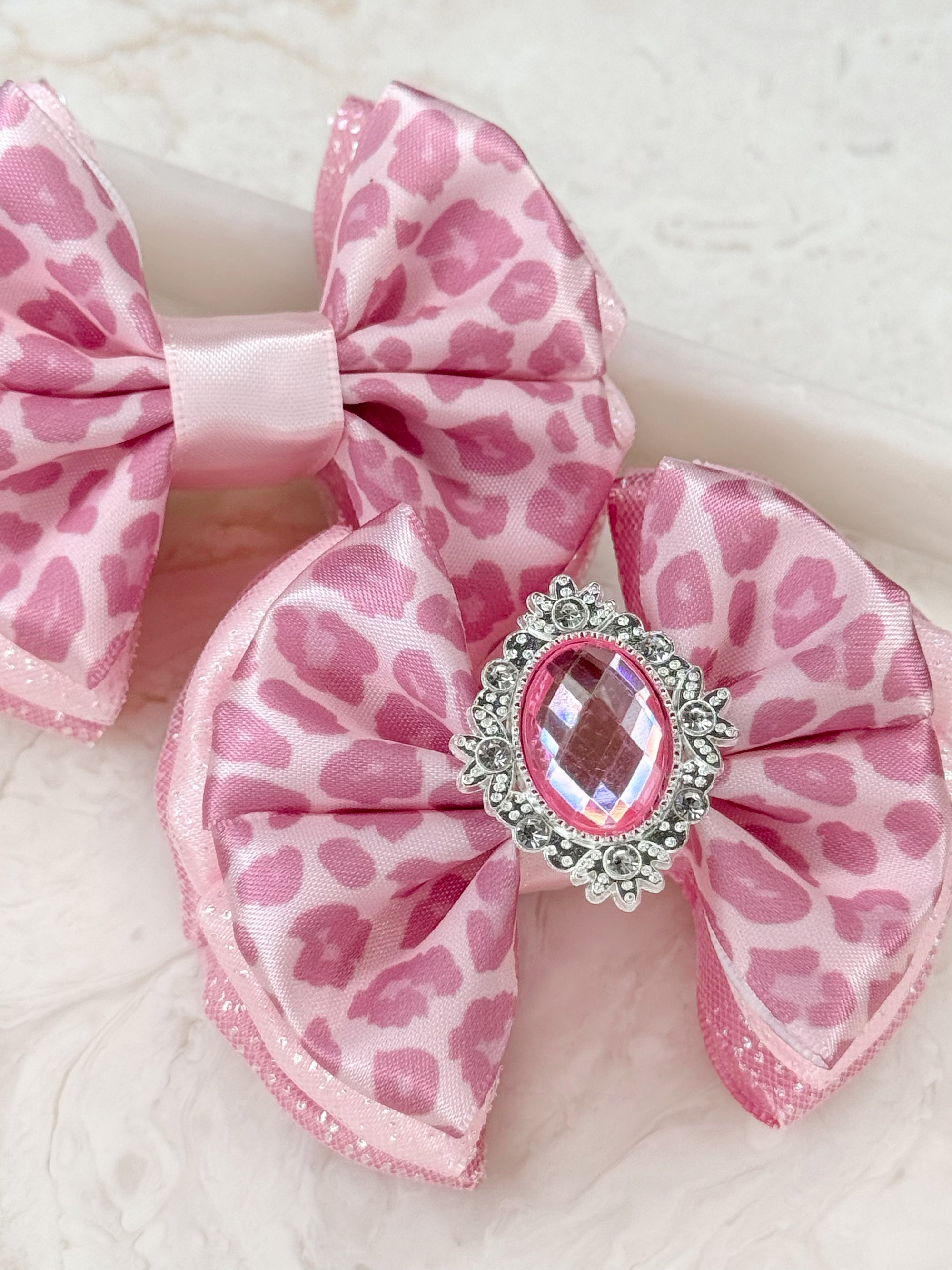 Pink Leopard Capri Baby Bow