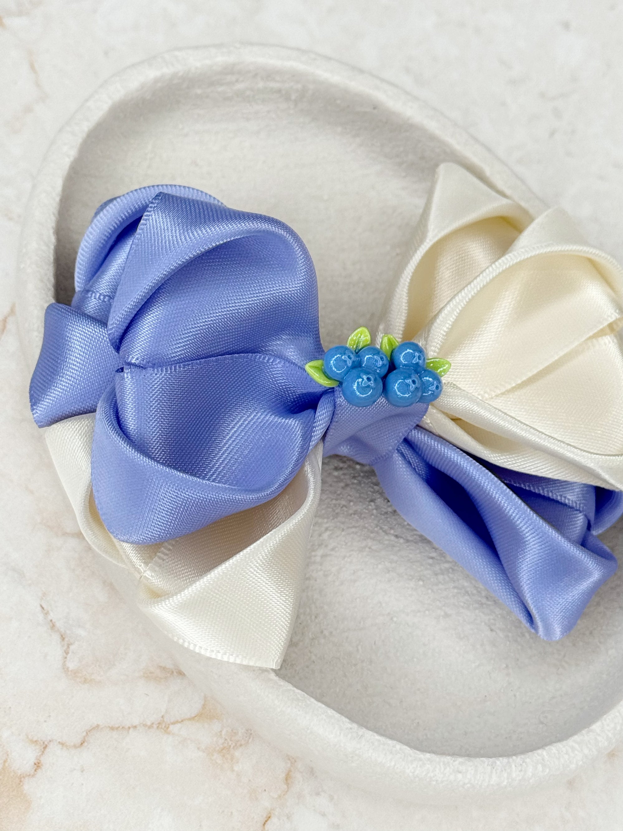 Blueberry Ivy Satin Bow