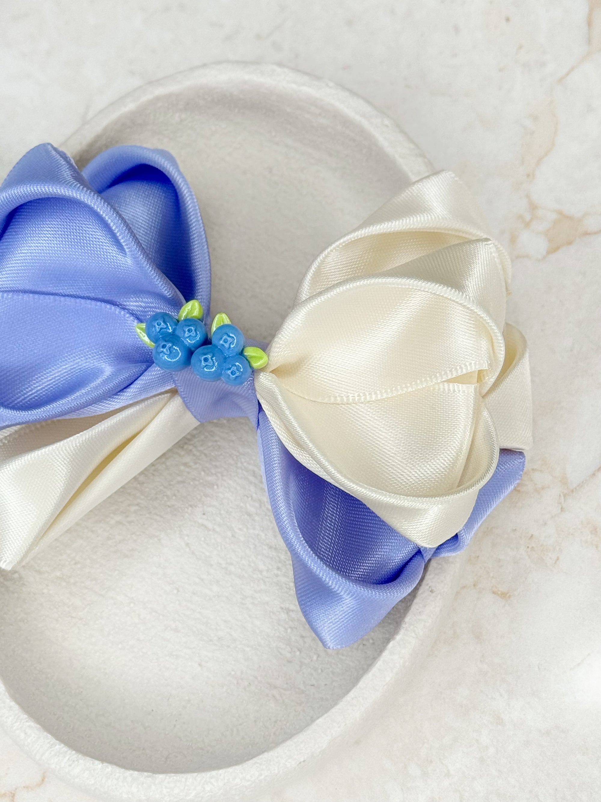 Blueberry Ivy Satin Bow