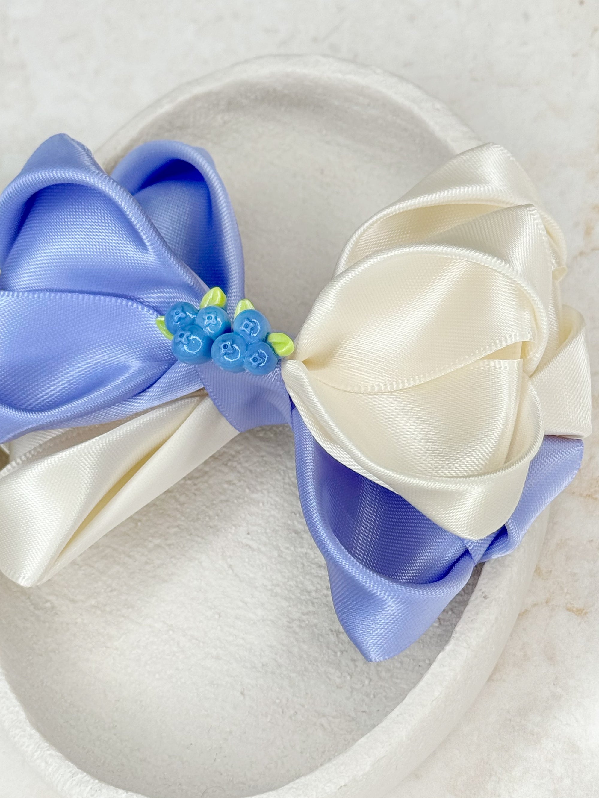Blueberry Ivy Satin Bow