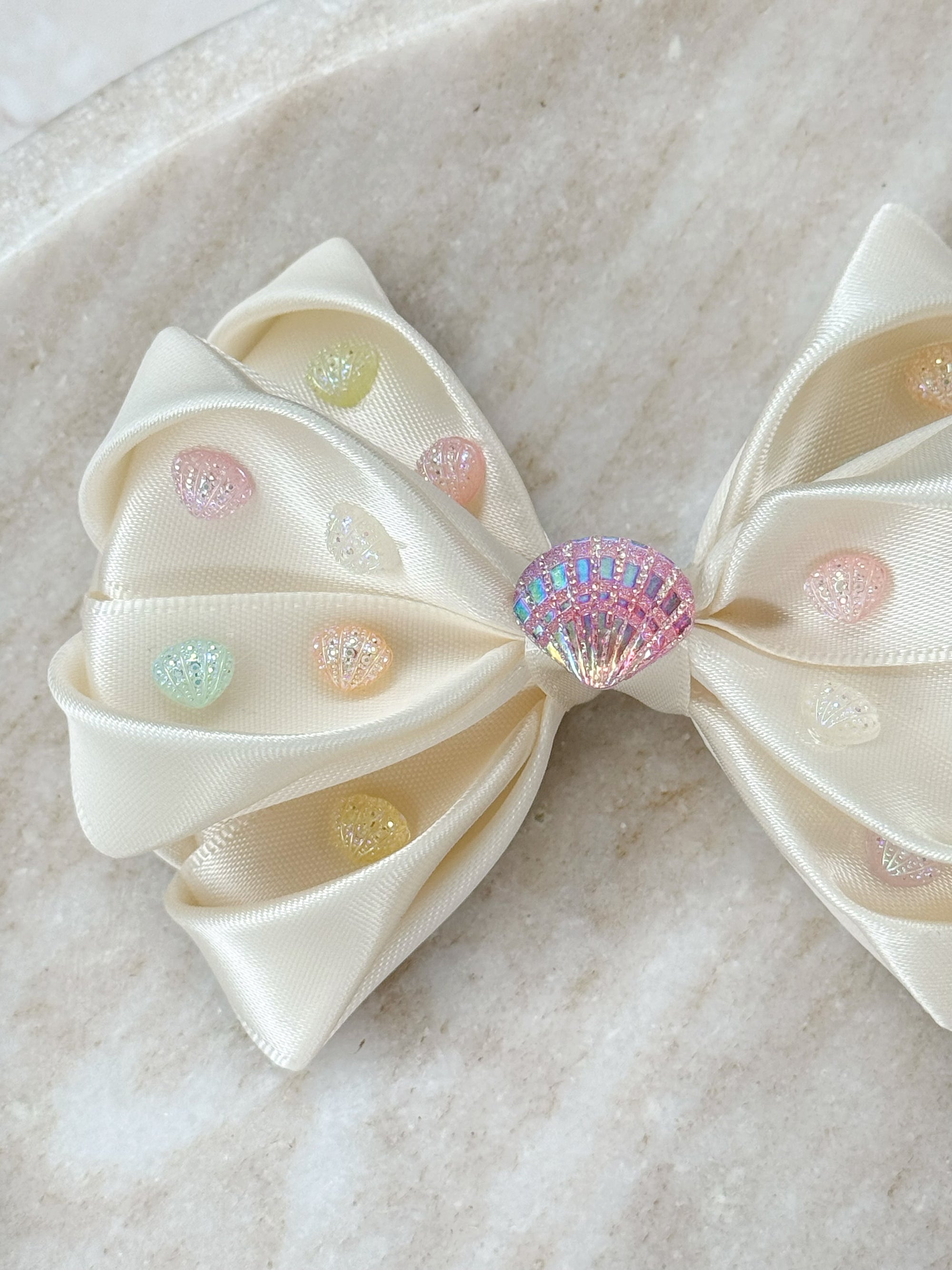 Sea Shells By The Sea Shore Ivy Satin Bow