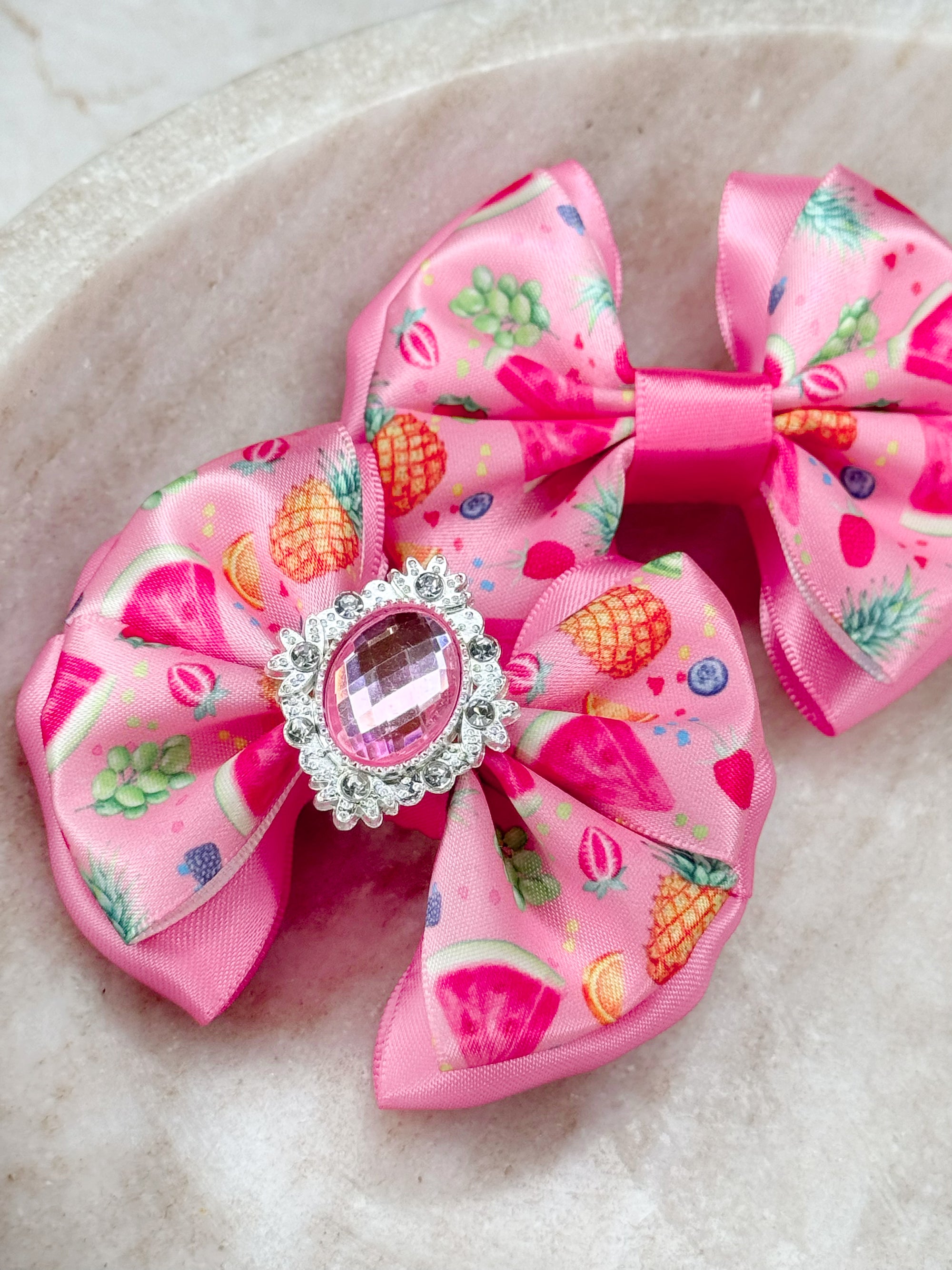 Fruit Salad Satin Baby Bow