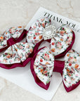 Mulberry Wine Capri Baby Bow