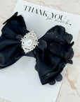 Her Little Black Bow Capri Baby Bow