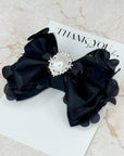 Her Little Black Bow Capri Baby Bow