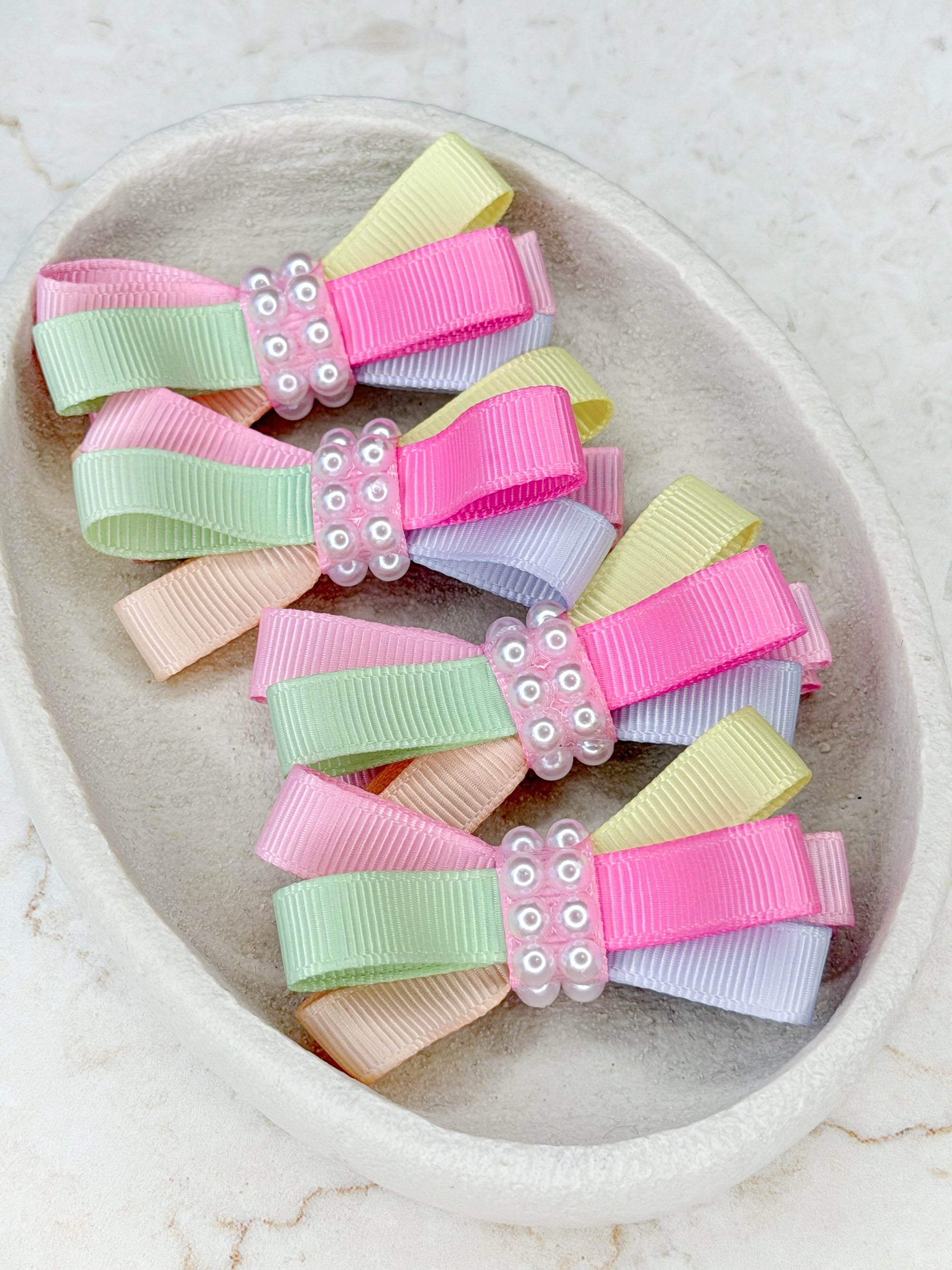 Pastel Pearl Cinzia Bows