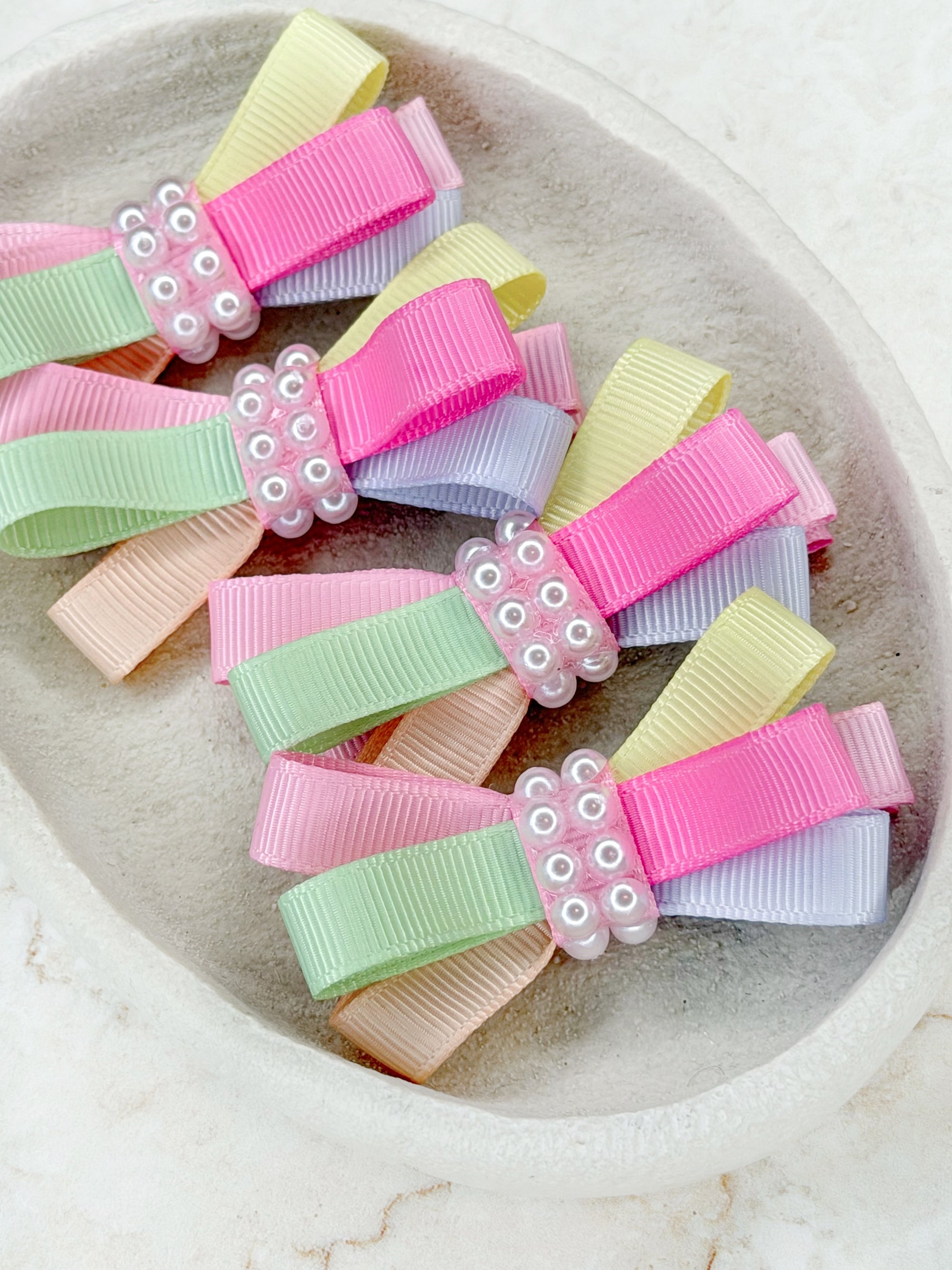 Pastel Pearl Cinzia Bows