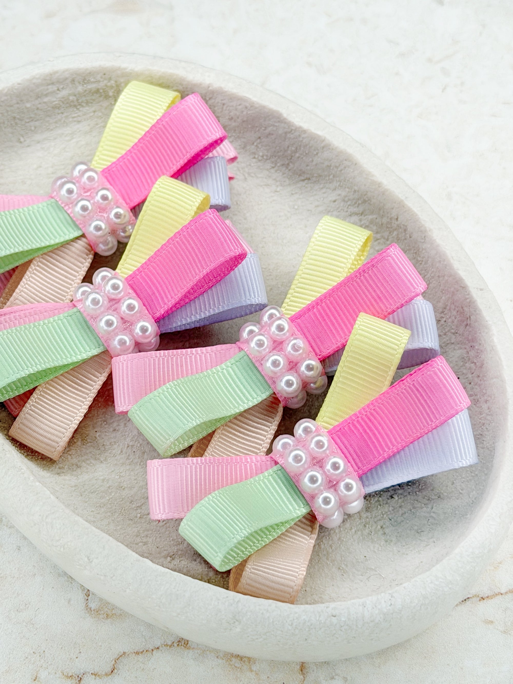 Pastel Pearl Cinzia Bows