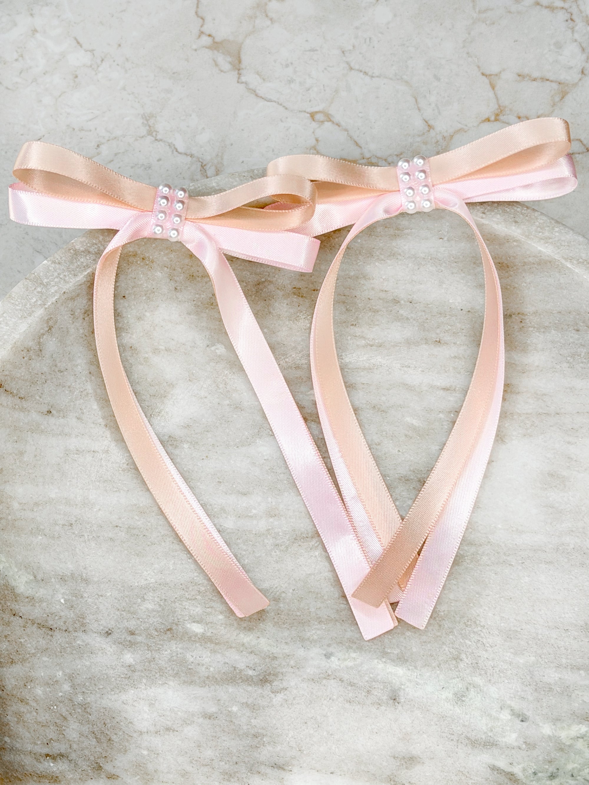 Our Two Toned Pearl Bambi Girls Bows