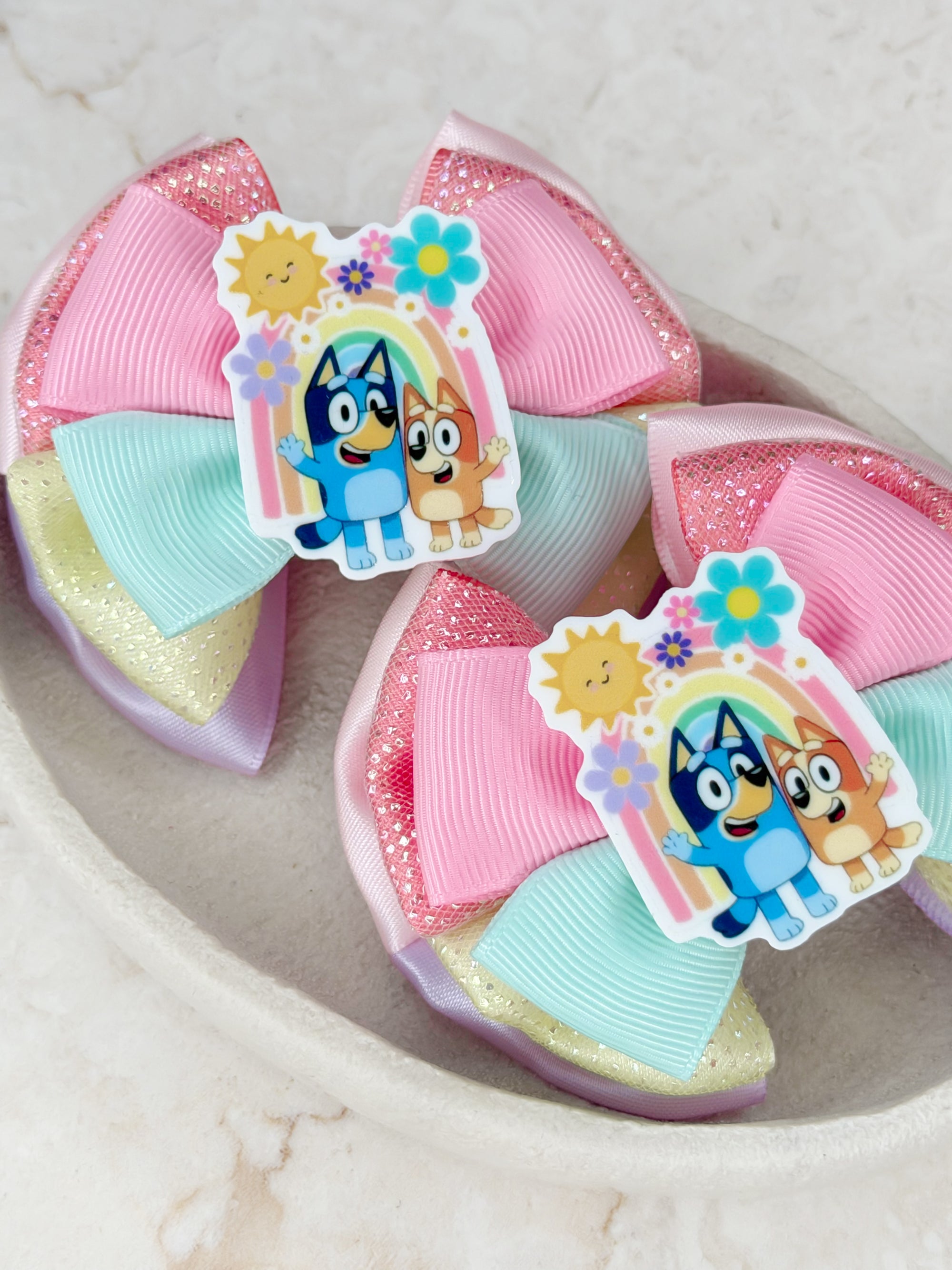 Rainbow pups Capri Baby Bow
