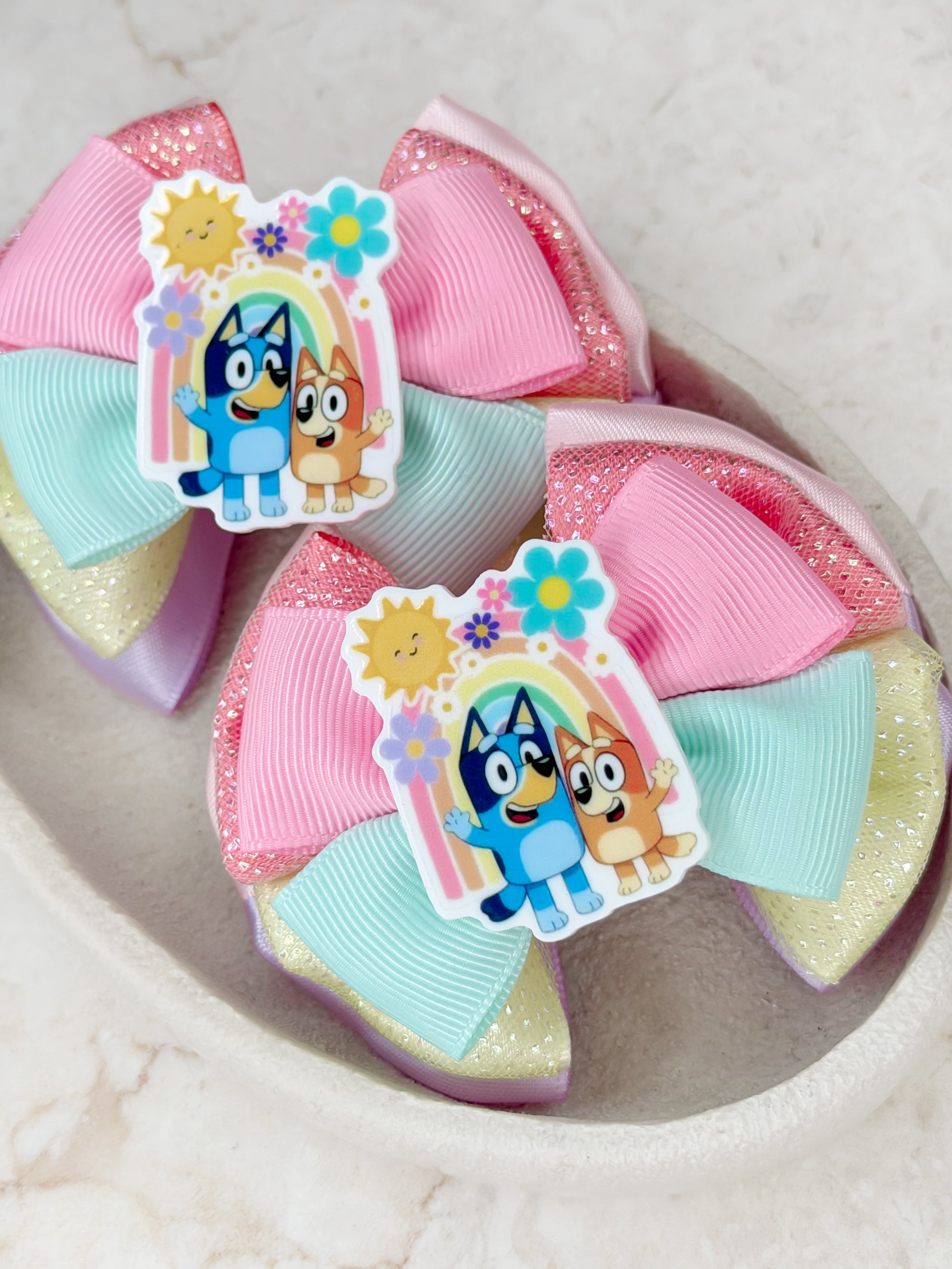 Rainbow pups Capri Baby Bow