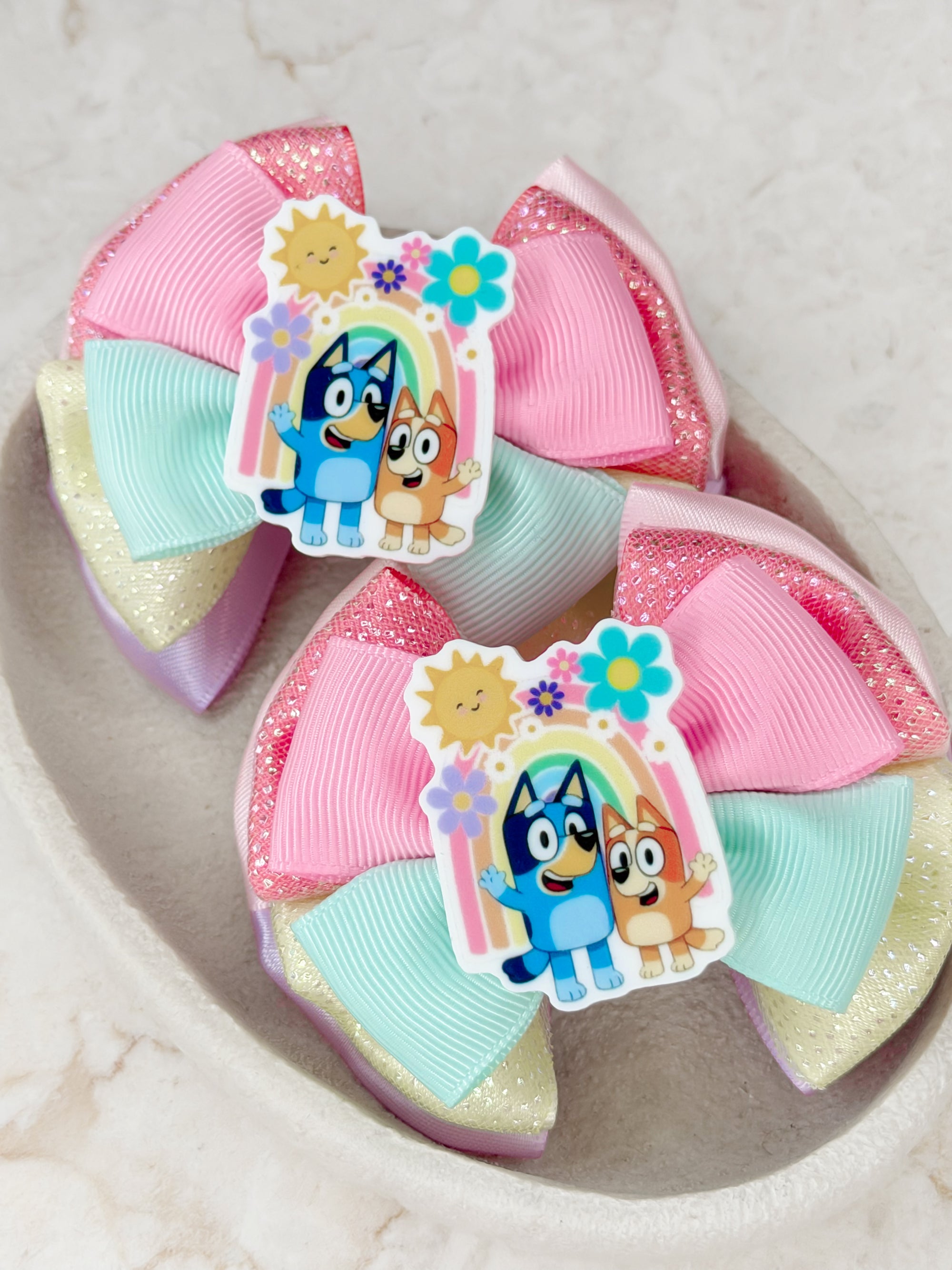 Rainbow pups Capri Baby Bow