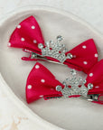 Polka Dot Every Girl Needs Her Crown Pigtail Set