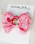 Strawberry Girly Ivy Satin Bow