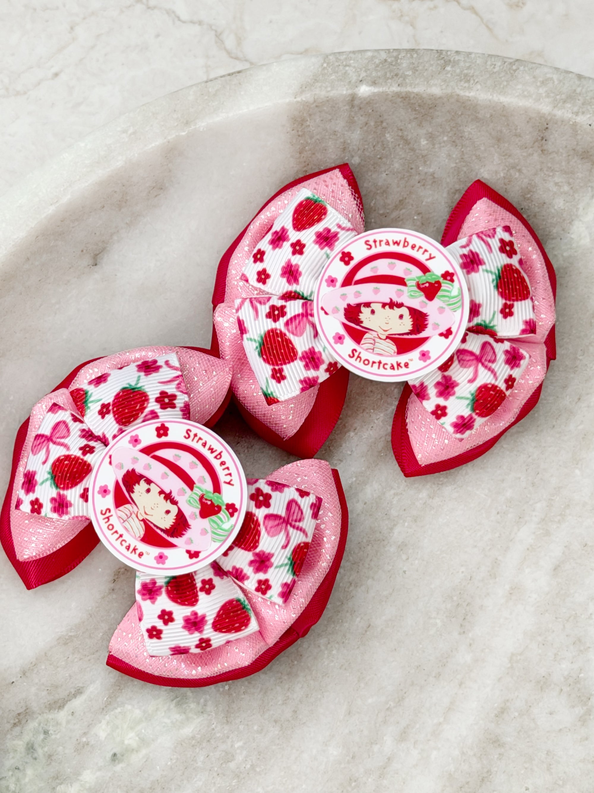 Strawberry Girly Capri Baby Bow