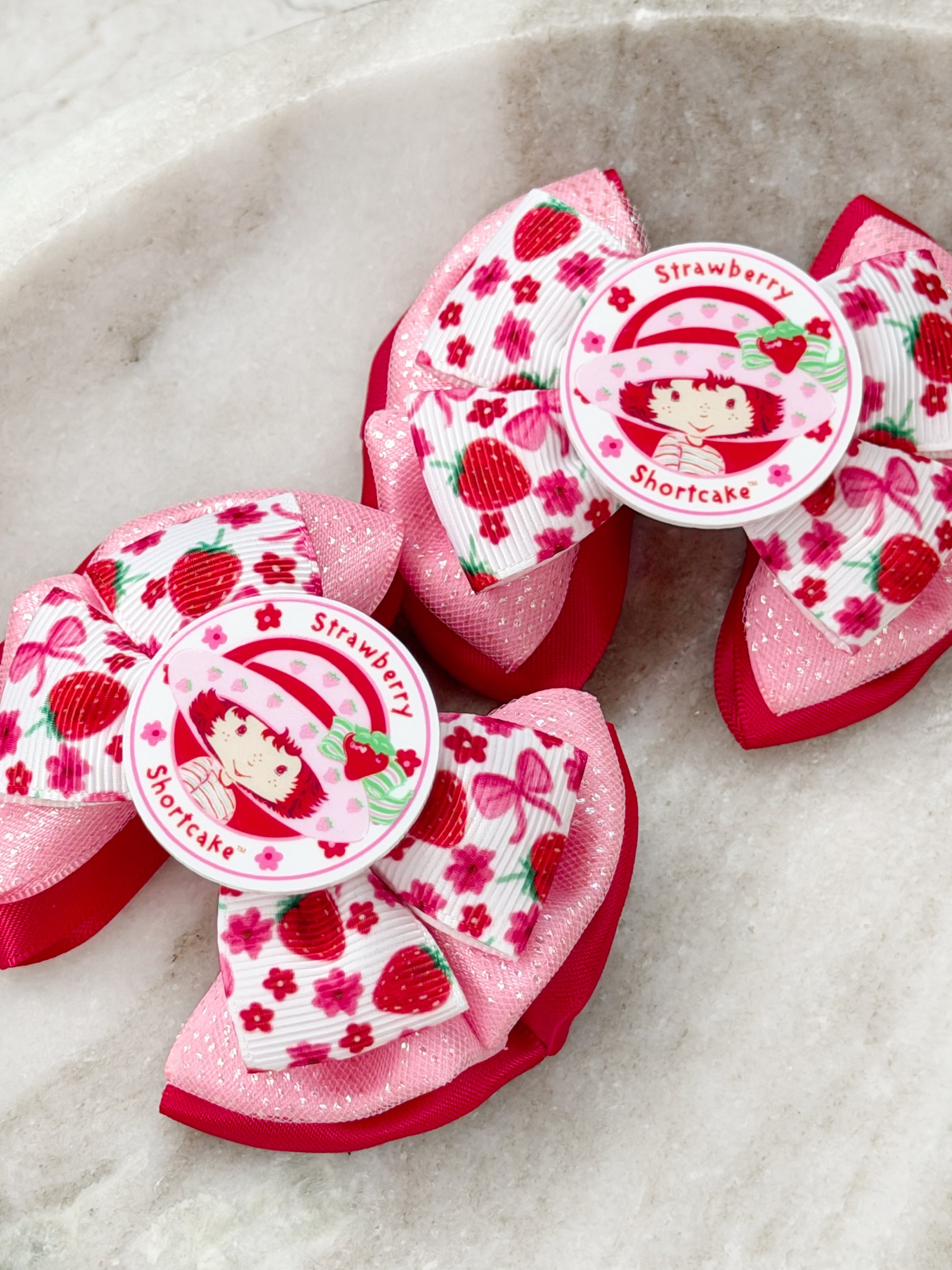 Strawberry Girly Capri Baby Bow