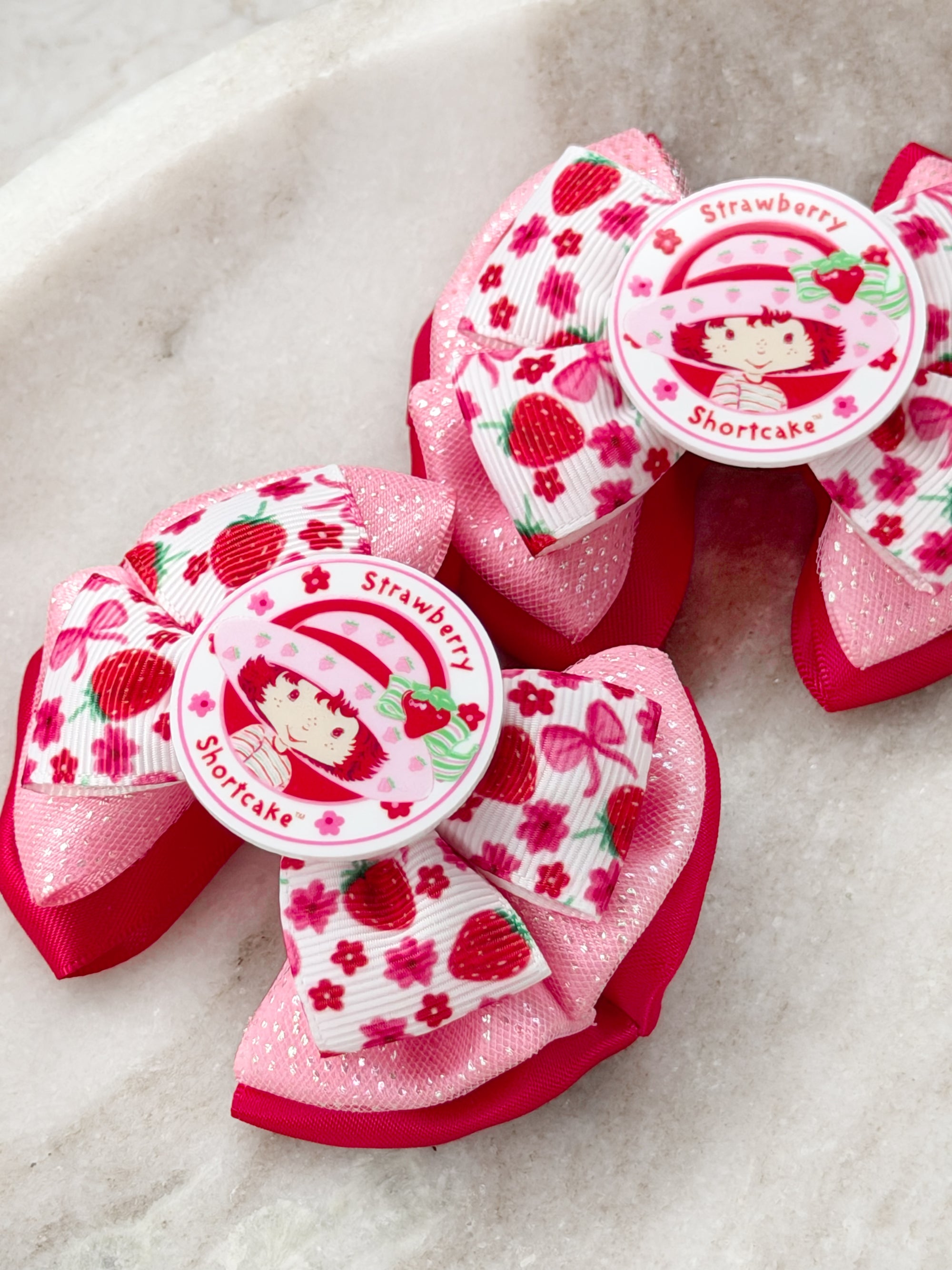 Strawberry Girly Capri Baby Bow