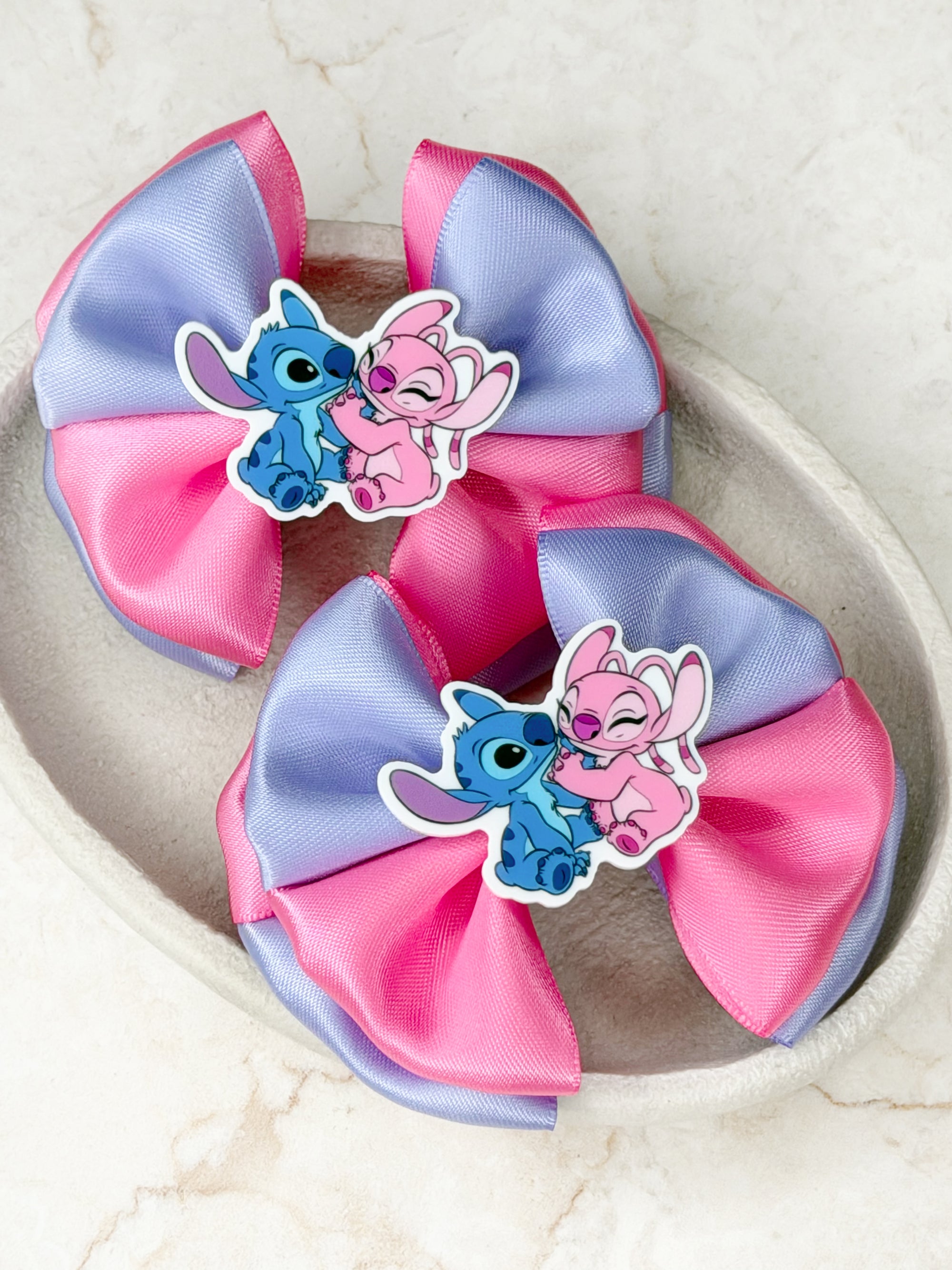 Pink &amp; Blue Capri Baby Bow