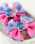 Pink & Blue Capri Baby Bow