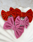 Velvet Capri Baby Bows