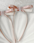 Our Ivory & Mocha Two Toned Pearl Bambi Girls Bow