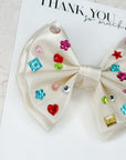 Our Satin Fun Gem Capri Baby Bows