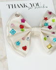 Our Satin Fun Gem Capri Baby Bows