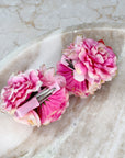 Pink Blooming Flower Pigtail Set