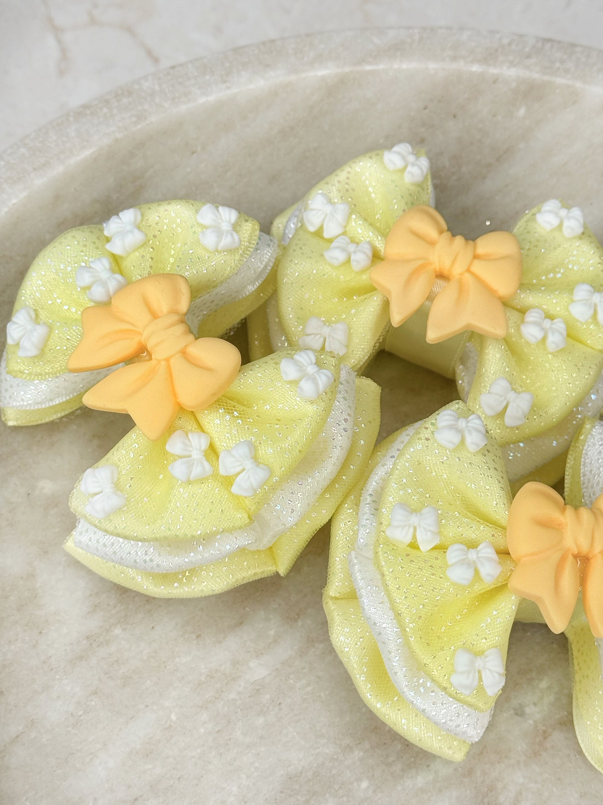 Lemon Sorbet Capri Baby Bow