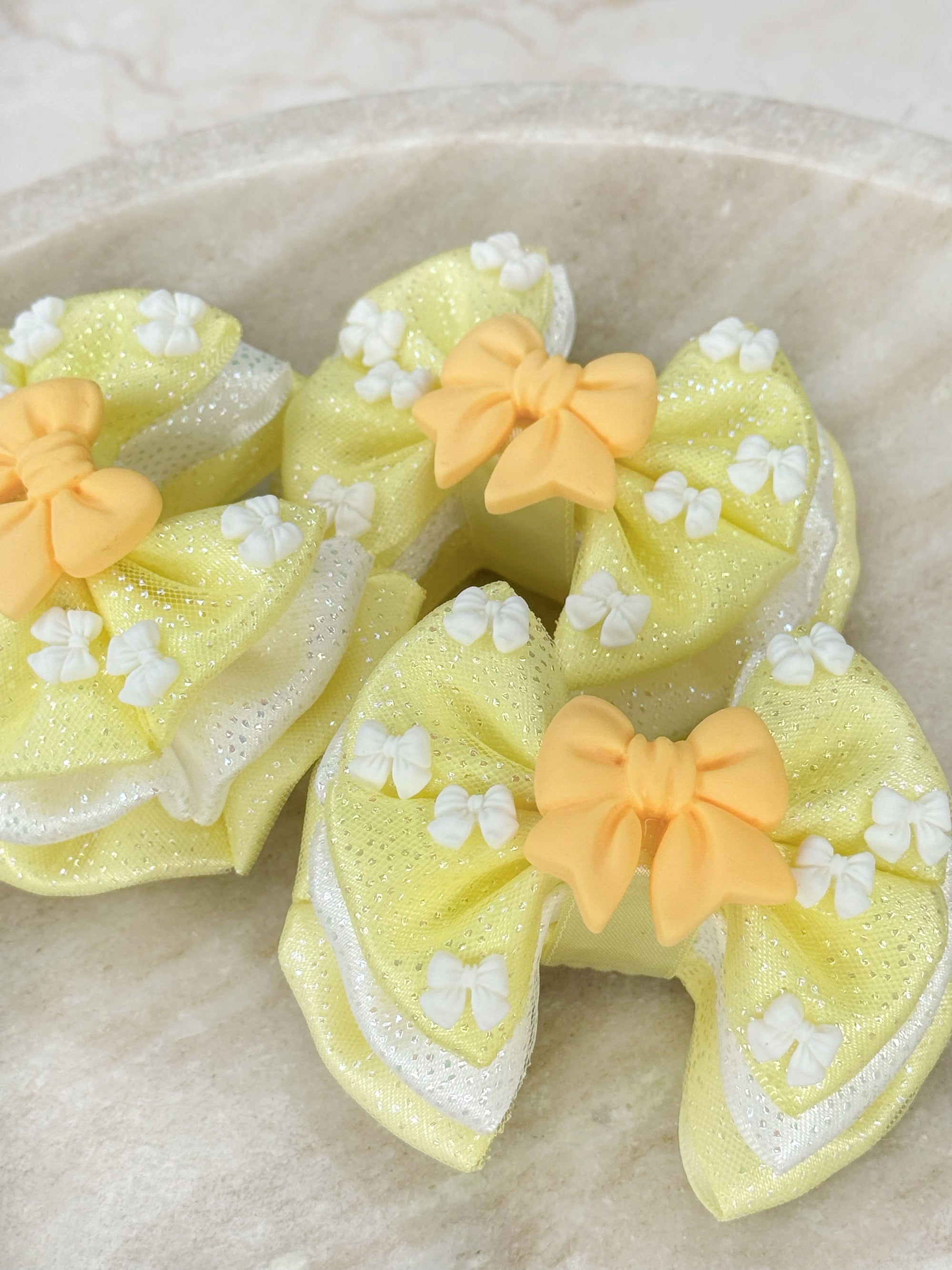 Lemon Sorbet Capri Baby Bow