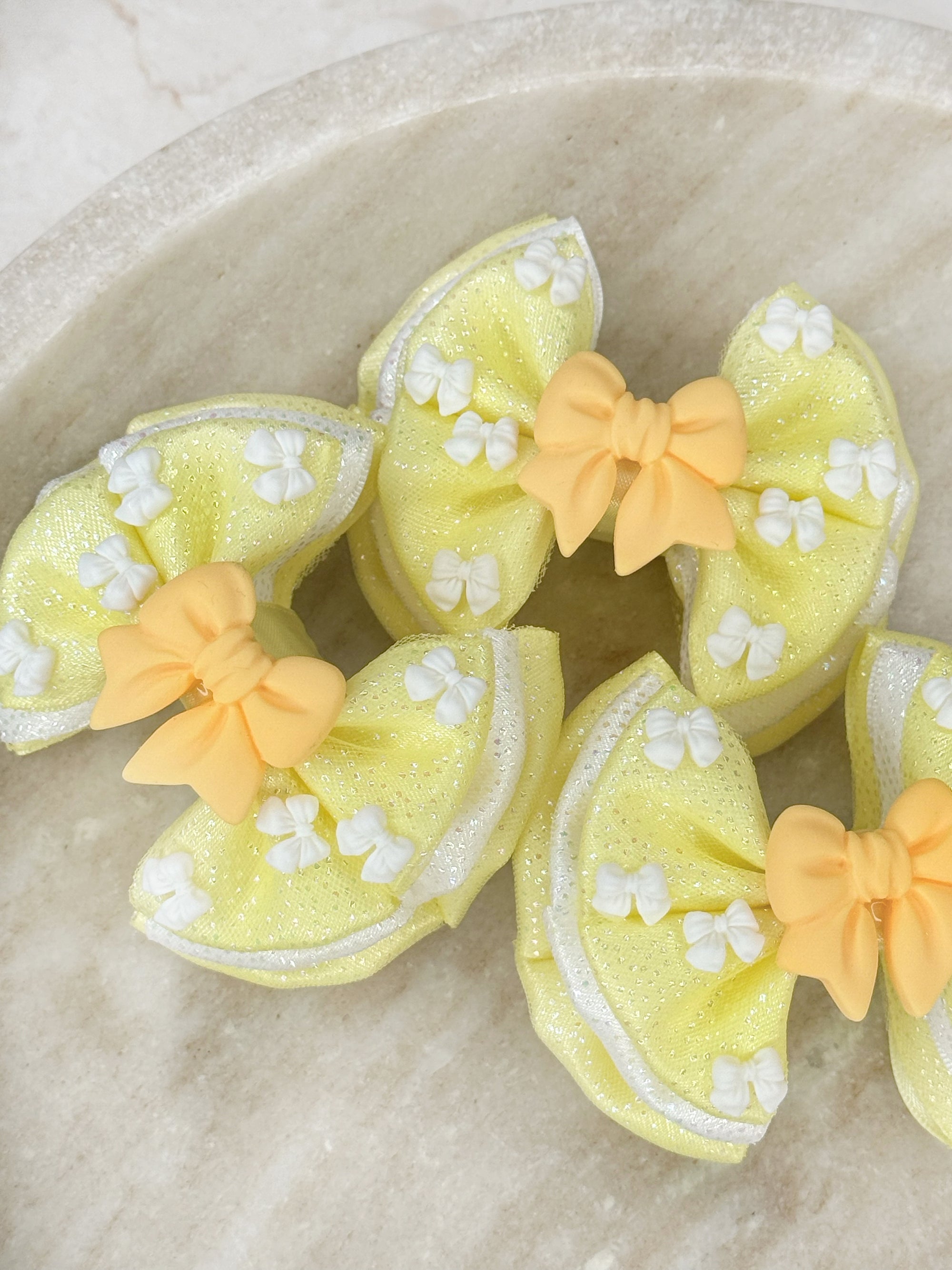 Lemon Sorbet Capri Baby Bow
