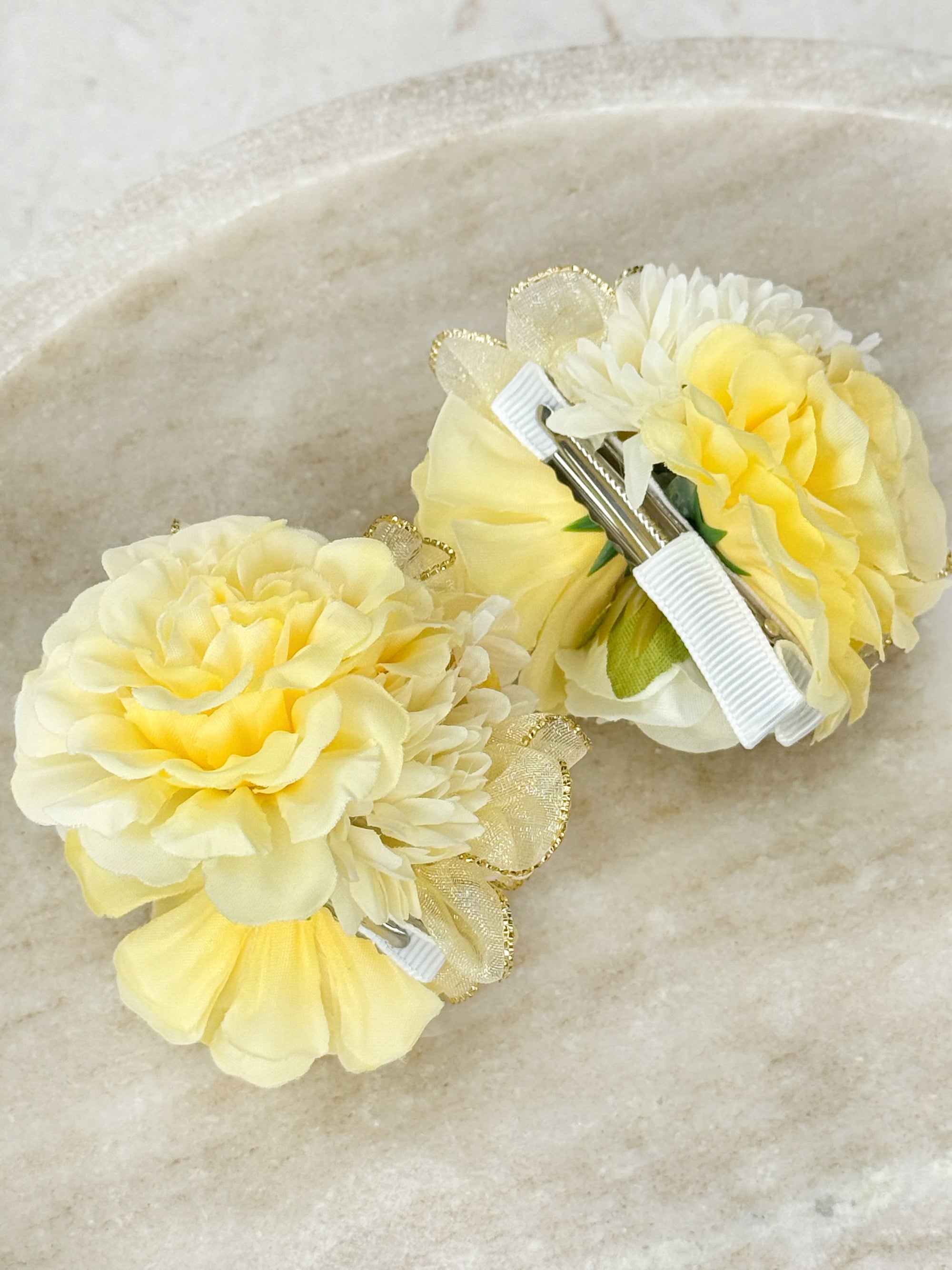 Daisy Blooming Flower Pigtail Set