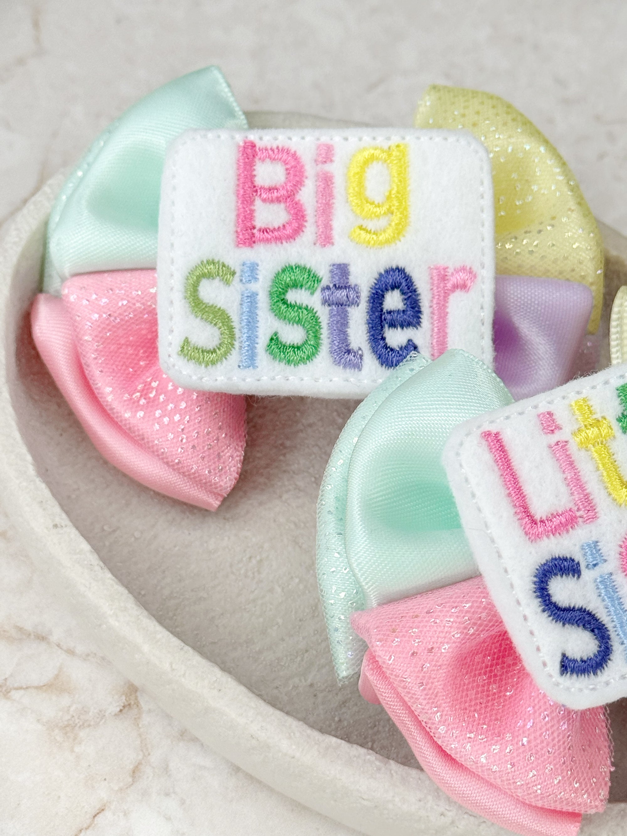 Pastel Big Sister, Little Sister Capri Bow