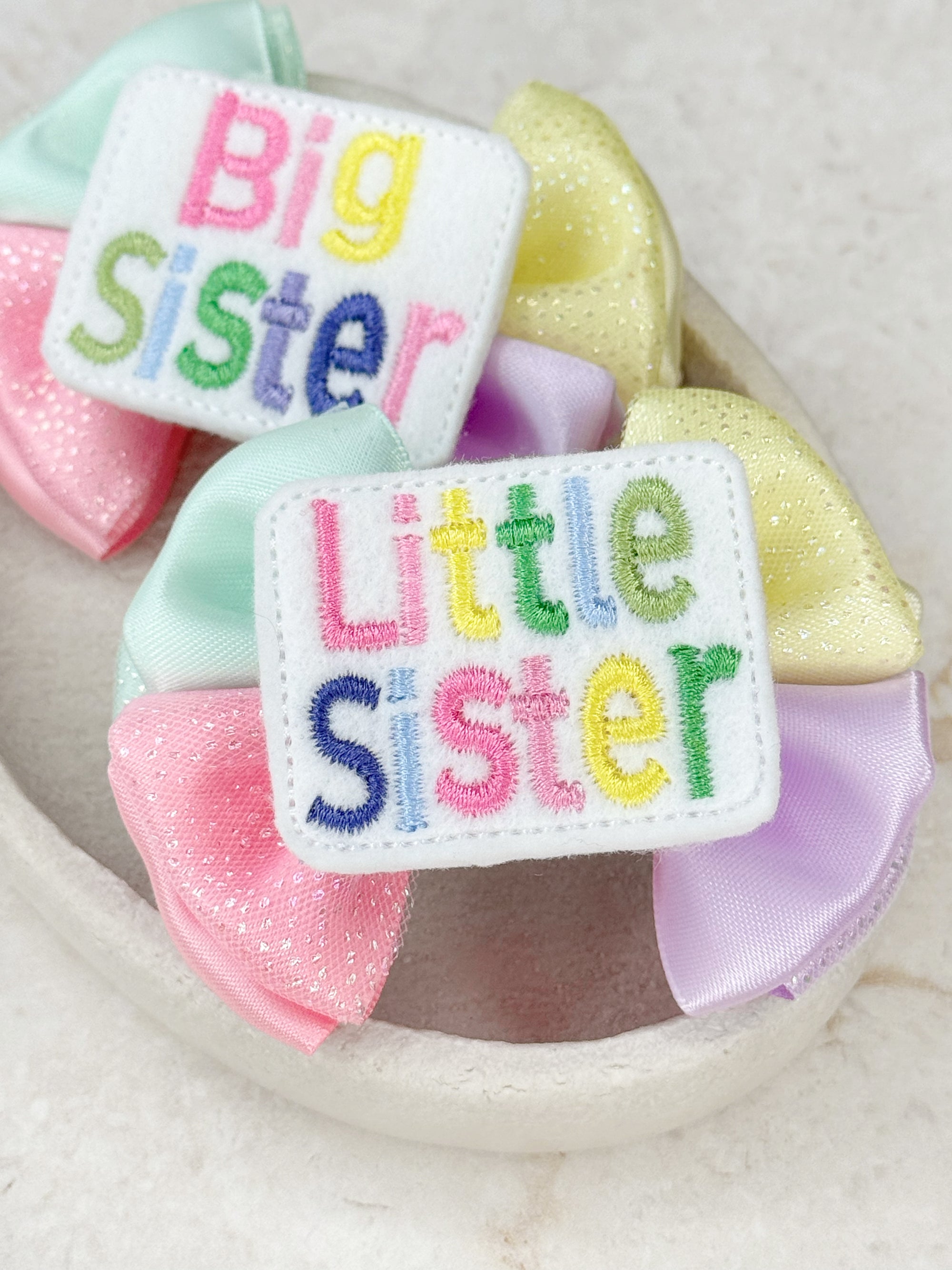 Pastel Big Sister, Little Sister Capri Bow