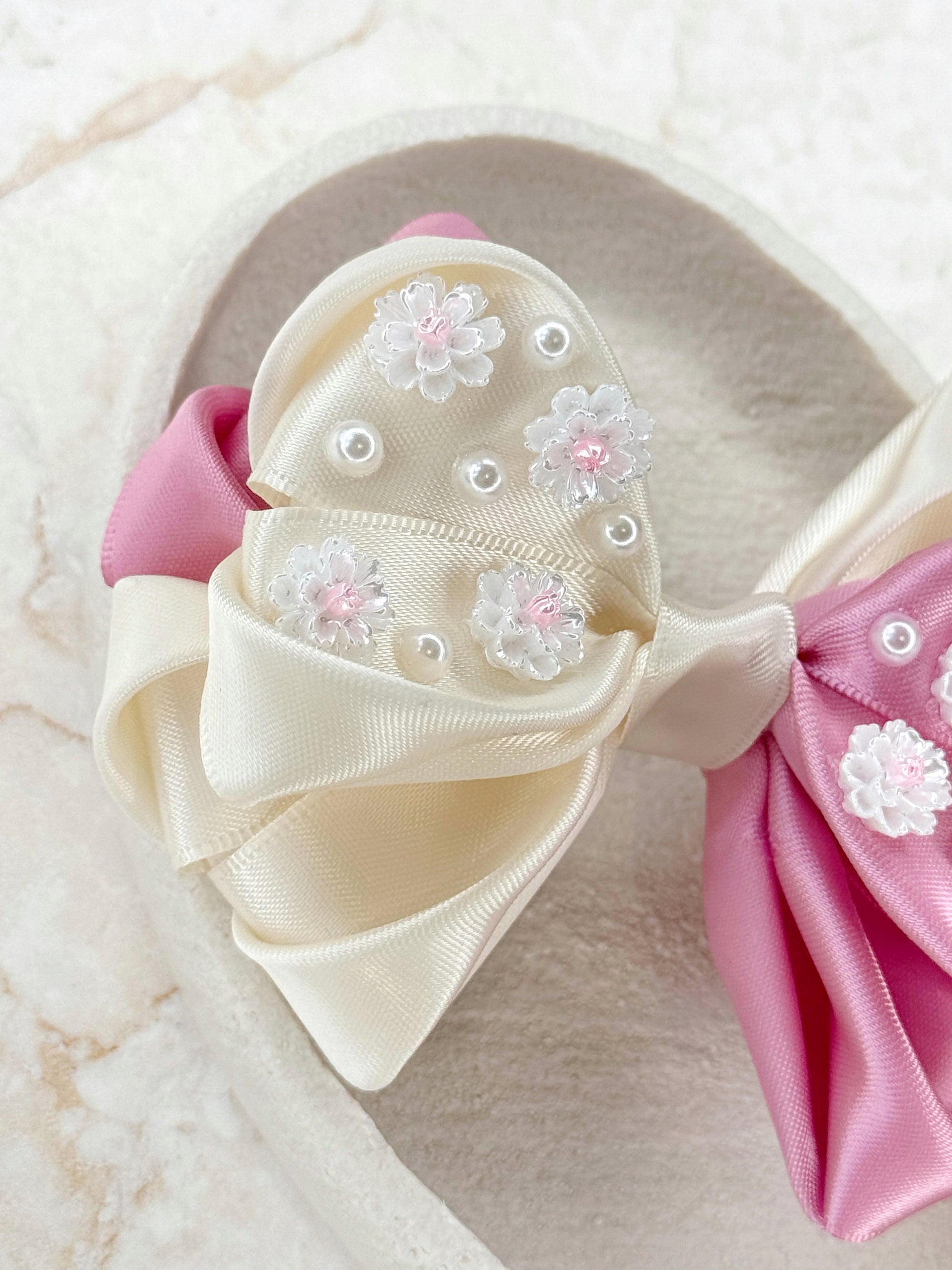 Cherry Blossom Ivy Satin Bow