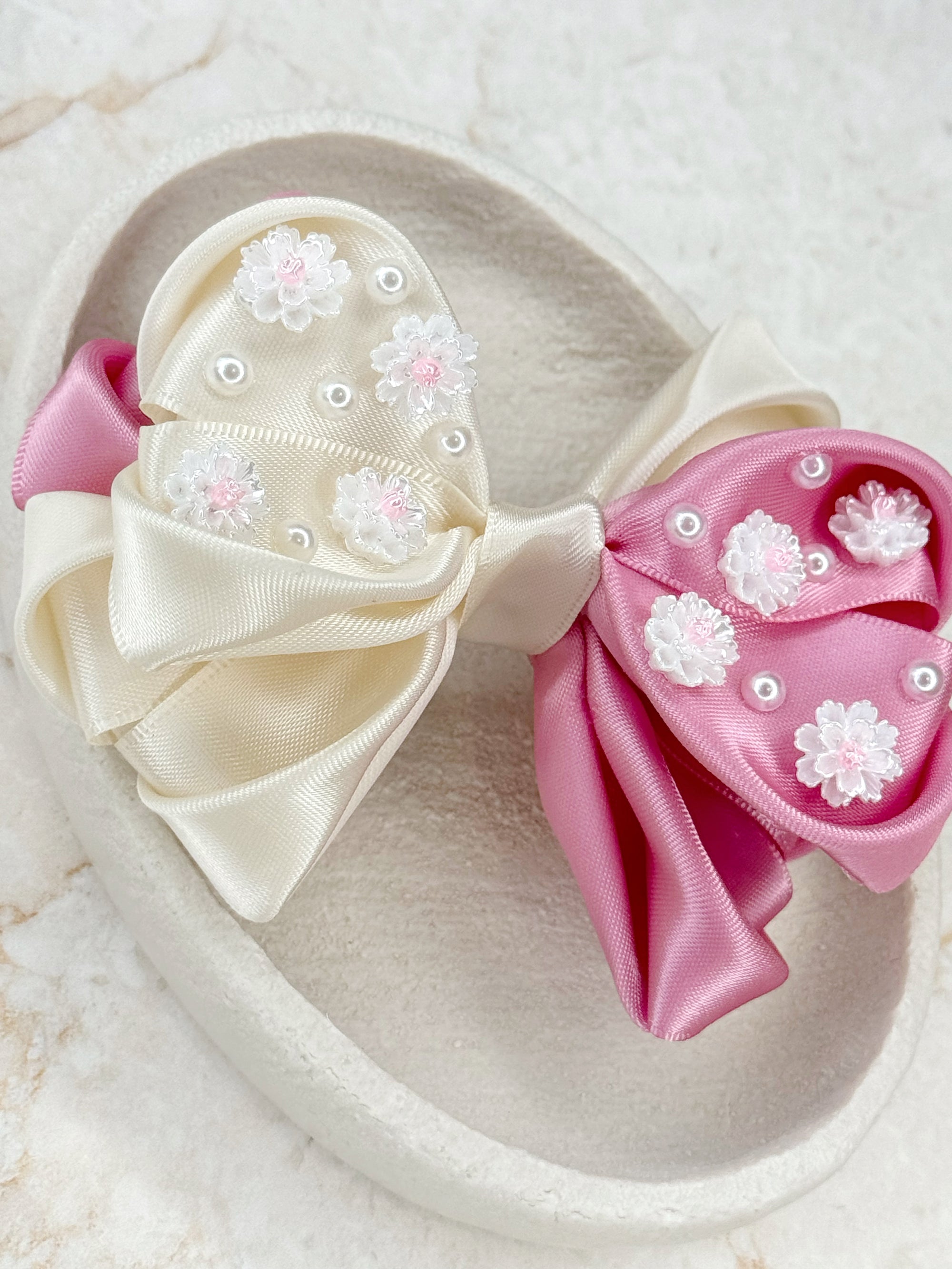 Cherry Blossom Ivy Satin Bow