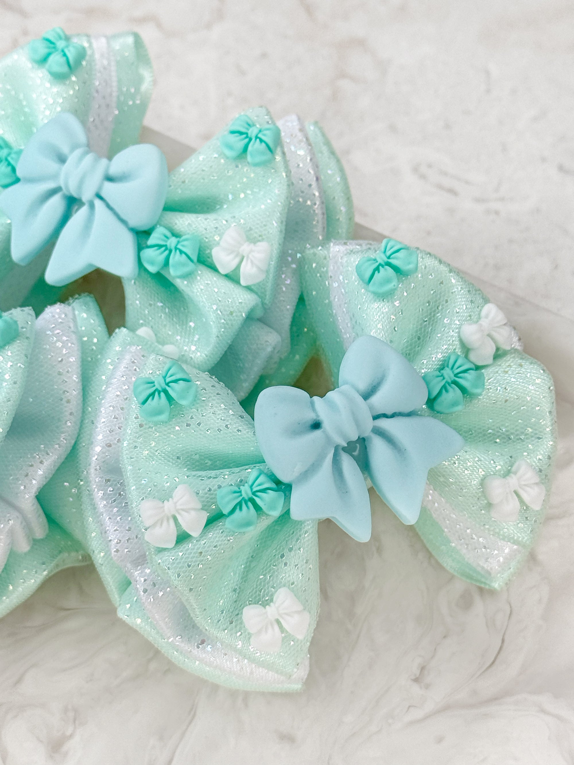 Mint Choc Chip Capri Baby Bow