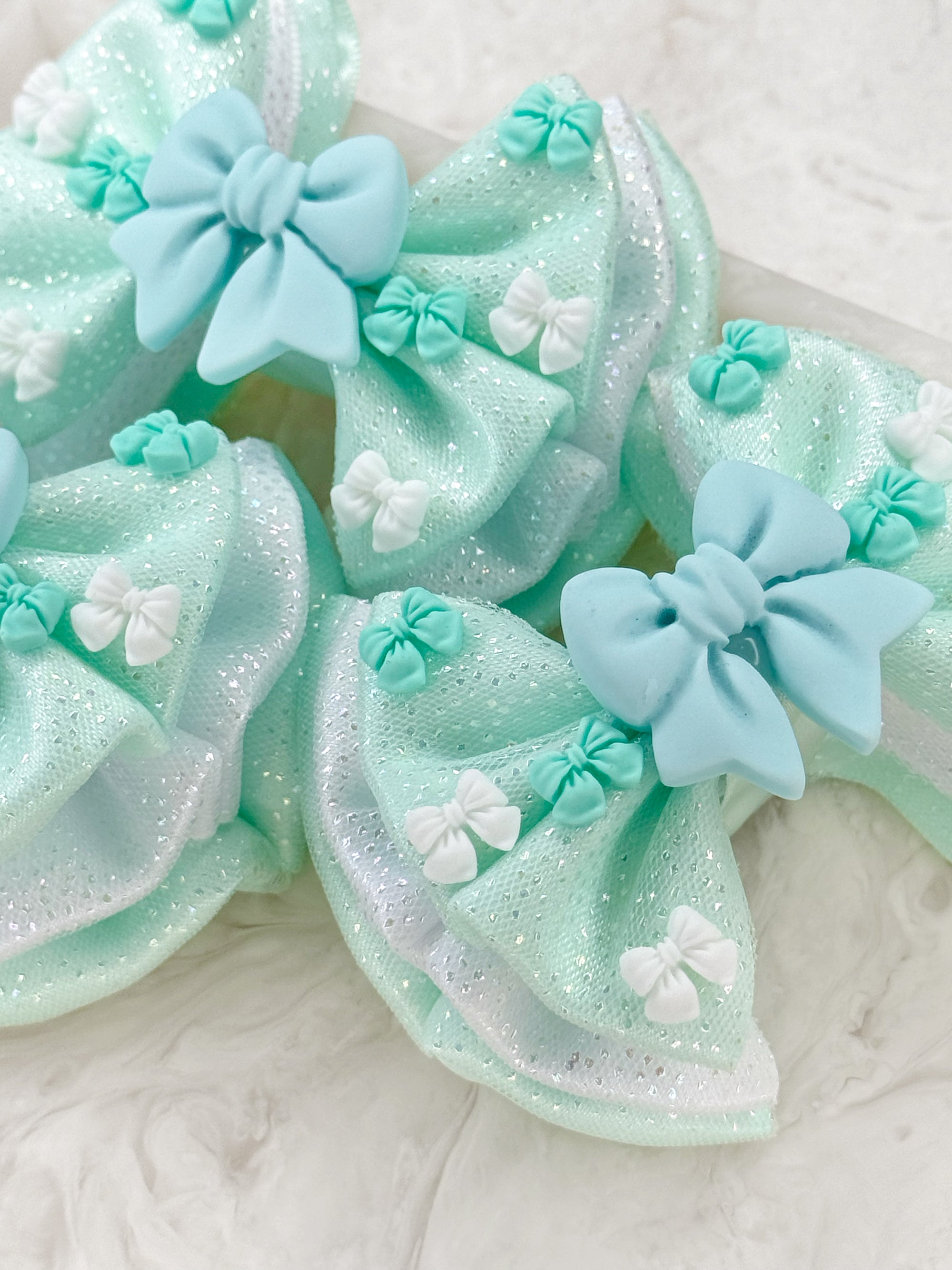 Mint Choc Chip Capri Baby Bow