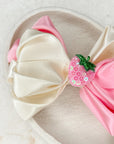 Strawberry Cheesecake Ivy Satin Bow